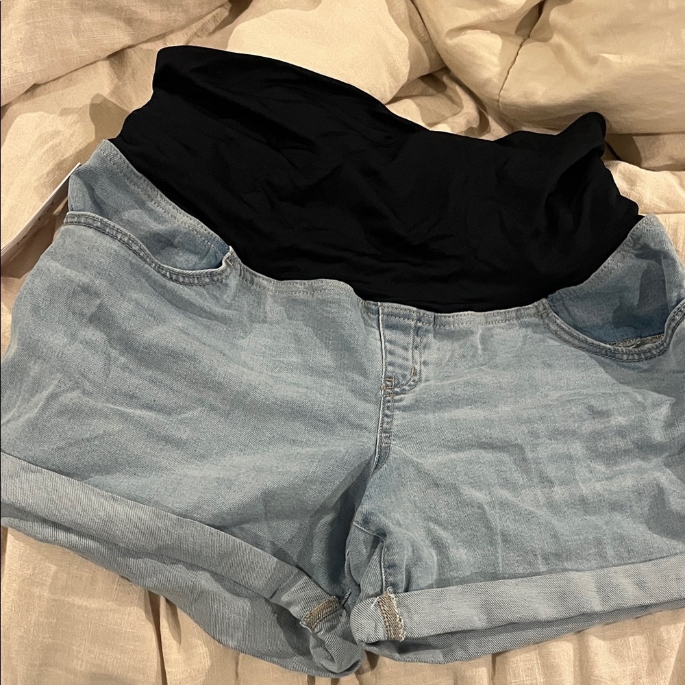 Isabel Maternity Denim Shorts 14 NWT